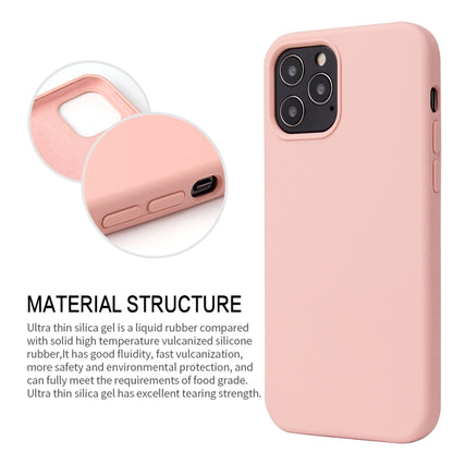 For iPhone 12 / 12 Pro Solid Color Liquid Silicone Shockproof Protective Case(Lavender Grey) - iPhone 12 / 12 Pro Cases by buy2fix | Online Shopping UK | buy2fix