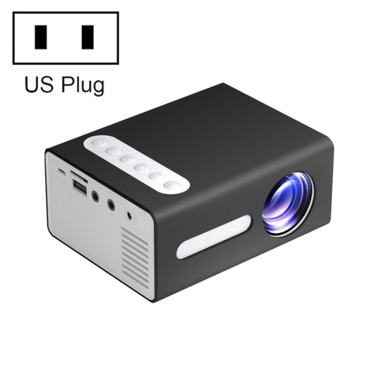 T300 25ANSI LED Portable Home Multimedia Game Projector, US Plug(Black) - Consumer Electronics by buy2fix | Online Shopping UK | buy2fix