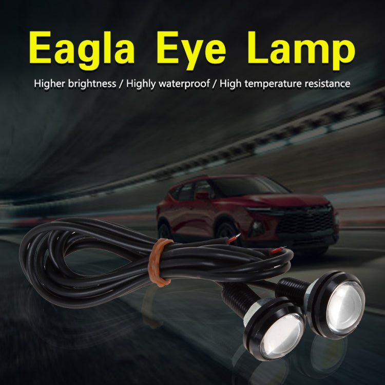 10 PCS 18mm 1.5W DC9-80V Motorcycle Eagle Eye Light Double Lens(Red Light) - Eagle Eye Lights by buy2fix | Online Shopping UK | buy2fix