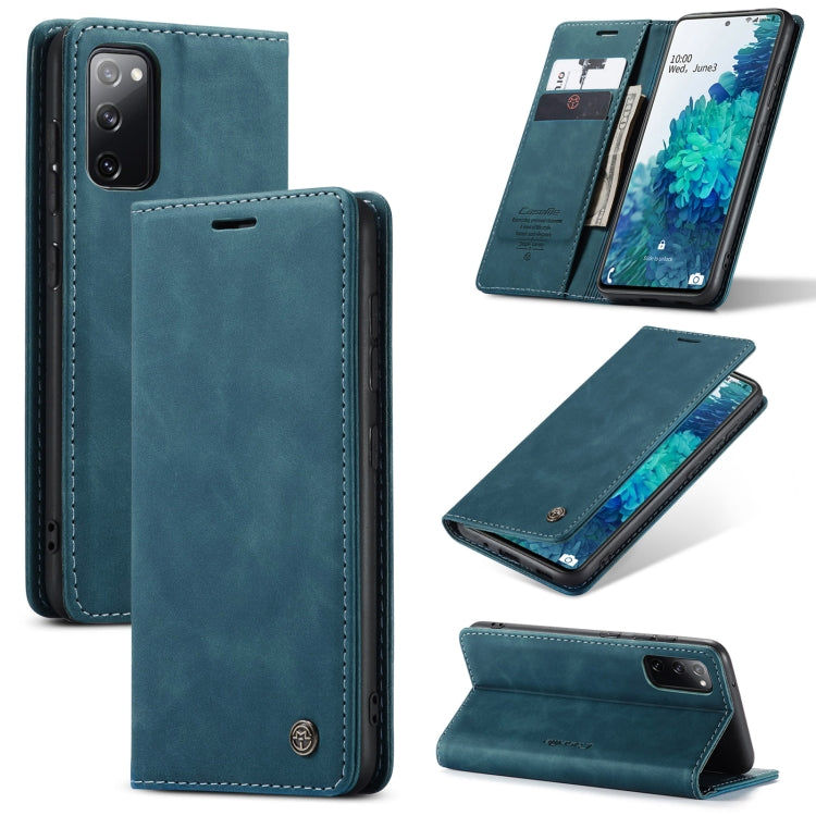 For Samsung Galaxy S20 FE CaseMe 013 Multifunctional Horizontal Flip Leather Case with Holder & Card Slot & Wallet(Blue) - Galaxy S20 FE Cases by CaseMe | Online Shopping UK | buy2fix