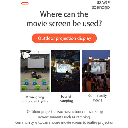 Simple Folding High Density Polyester Projector Film Curtain, Size:120 inch (4:3) Projection Area: 240x180cm - Consumer Electronics by buy2fix | Online Shopping UK | buy2fix