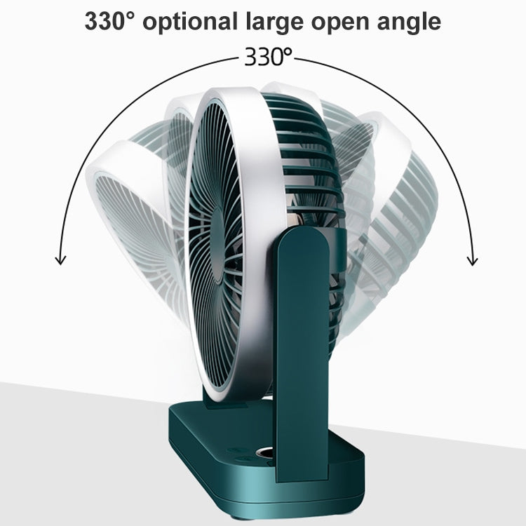 F701 Desktop Electric Fan with LED Display (Green) - Consumer Electronics by buy2fix | Online Shopping UK | buy2fix