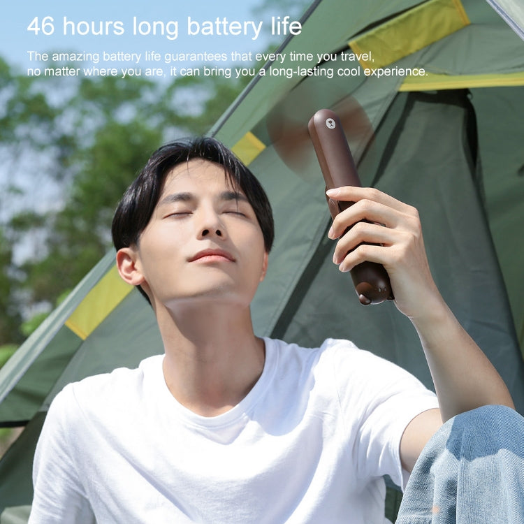 Xiaomi Youpin JISULIFE F8X Upgrade Version Multifunctional Mini Fan Handheld Folding Fan (Brown) - Electric Fans by Xiaomi | Online Shopping UK | buy2fix