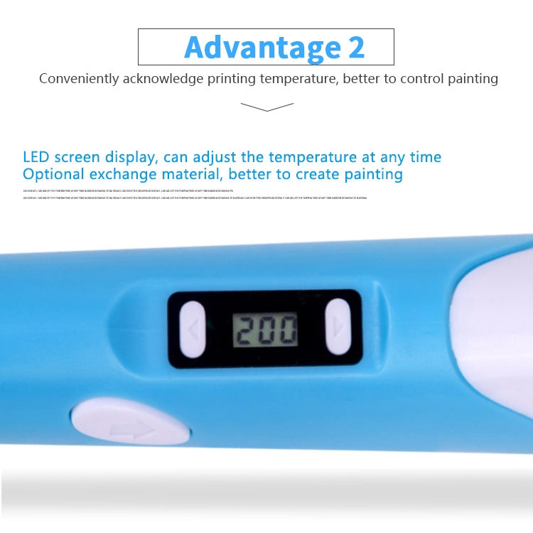 Hand-held 3D Printing Pen, AU Plug (Blue) - Consumer Electronics by buy2fix | Online Shopping UK | buy2fix