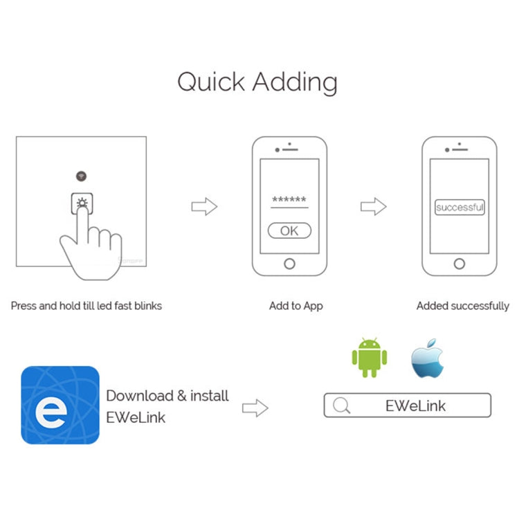 WS-UK-03 EWeLink APP & Touch Control 2A 3 Gangs Tempered Glass Panel Smart Wall Switch, AC 90V-250V, UK Plug - Smart Socket by buy2fix | Online Shopping UK | buy2fix