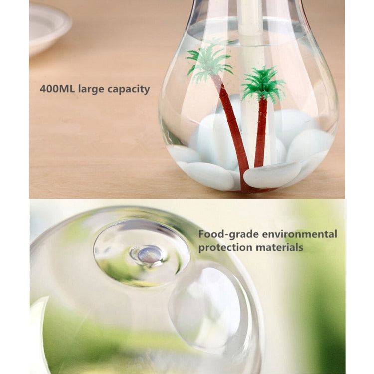 400ML Colorful Light Portable Bulb Shape Aromatherapy Air Purifier Humidifier for Home / Office / Car(Gold) - Home & Garden by buy2fix | Online Shopping UK | buy2fix