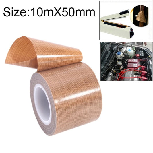 Teflon High Temperature Resistant Cloth Tape Sealing Machine Heat Insulation Tape, Size: 10m x 50mm - Home & Garden by buy2fix | Online Shopping UK | buy2fix
