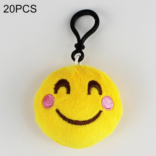 20 PCS Creative Plush Doll Mobile Pendants Gift Cartoon Cute Facial Expression Decorations Keychains with Hook - Key Rings by buy2fix | Online Shopping UK | buy2fix