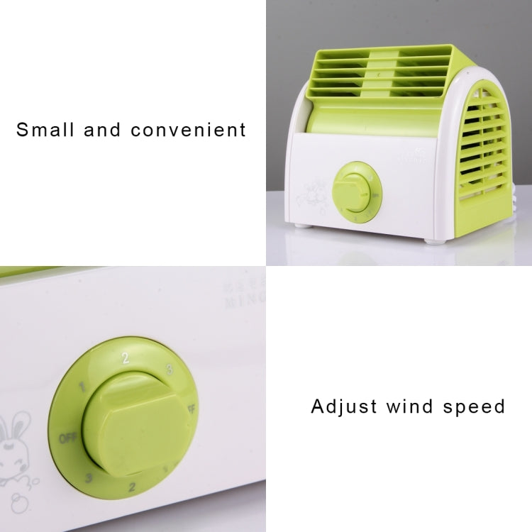 30W Turbine No Blade Mini Desktop Mute Fan for Dormitory / Bedroom / Living Room / Office, 3 Kinds Speed Modes, AC 220V(Green) - Consumer Electronics by buy2fix | Online Shopping UK | buy2fix