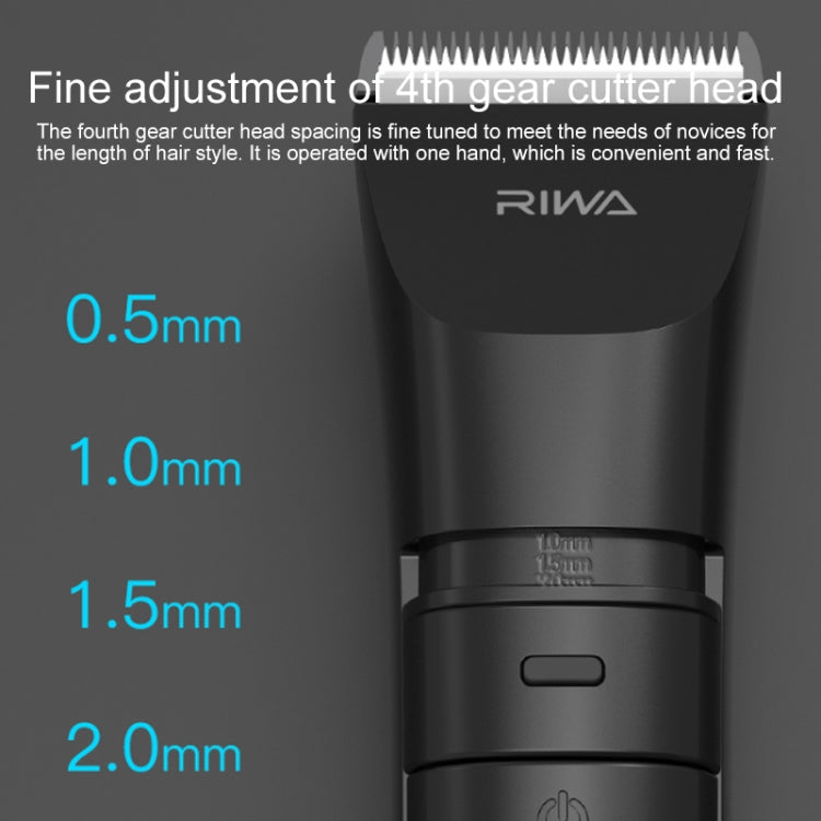 Original Xiaomi Youpin RIWA Electric Hair Clipper RE-6110 Full Body Washing Rechargeable Variable Speed Hair Trimmer(Green) - Hair Trimmer by Xiaomi | Online Shopping UK | buy2fix