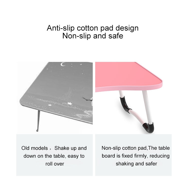 W-shaped Non-slip Legs Pattern Adjustable Folding Portable Laptop Desk with Card Slot (Letter Love) - Computer & Networking by buy2fix | Online Shopping UK | buy2fix