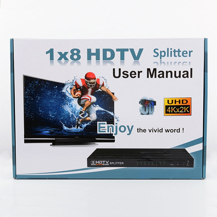 1 x 8 Full HD 1080P HDMI Splitter with Switch, Support 3D & 4K x 2K -  by buy2fix | Online Shopping UK | buy2fix