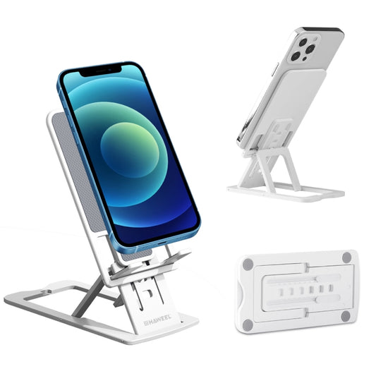 HAWEEL Adjustable Lifting Folding Portable Live Broadcast Desktop Plastic Holder(White) - Consumer Electronics by HAWEEL | Online Shopping UK | buy2fix