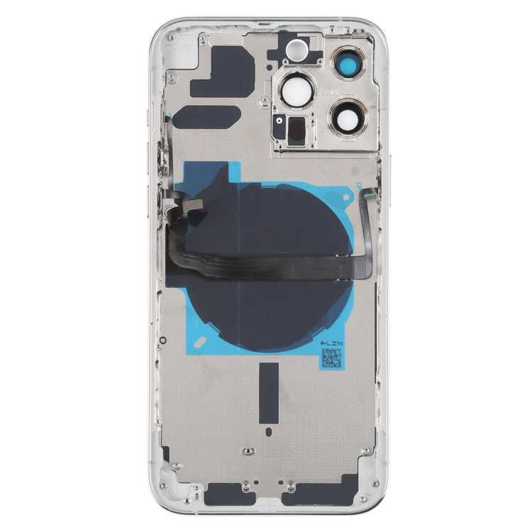 For iPhone 13 Pro Max Battery Back Cover with Side Keys & Card Tray & Power + Volume Flex Cable & Wireless Charging Module(White) - Repair & Spare Parts by buy2fix | Online Shopping UK | buy2fix