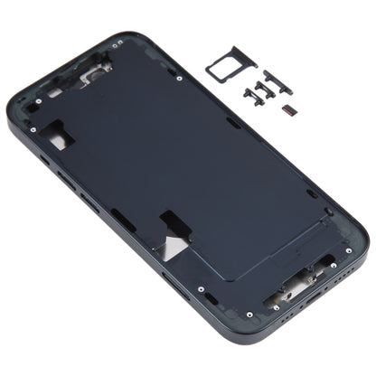 For iPhone 14 Battery Back Cover with Middle Frame / Side Keys(Black) - Repair & Spare Parts by buy2fix | Online Shopping UK | buy2fix