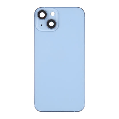 For iPhone 14 Battery Back Cover with Middle Frame / Side Keys(Blue) - Repair & Spare Parts by buy2fix | Online Shopping UK | buy2fix