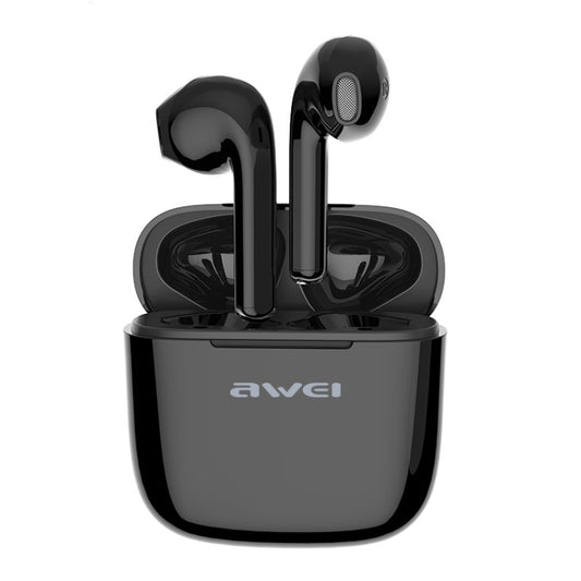 awei T26 Pro TWS Bluetooth V5.0 Ture Wireless Sports Headset with Charging Case(Black) - TWS Earphone by awei | Online Shopping UK | buy2fix