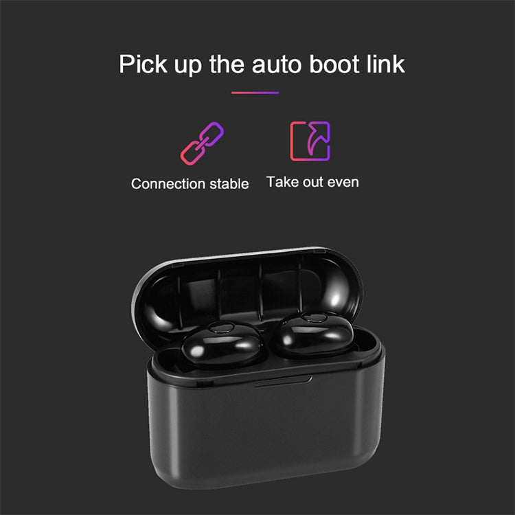 DT-4 IPX Waterproof Bluetooth 5.0 Wireless Bluetooth Earphone with 350mAh Magnetic Charging Box, Support for Calling(Silver) - Bluetooth Earphone by buy2fix | Online Shopping UK | buy2fix