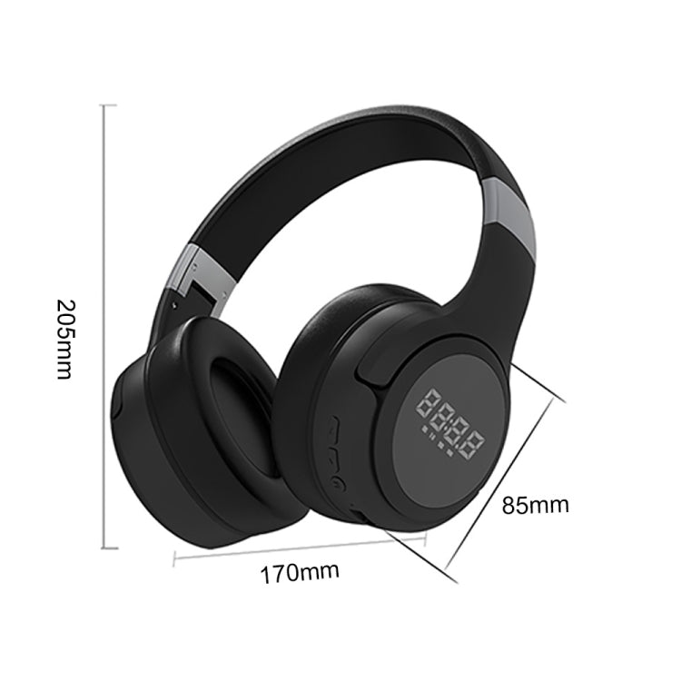 ZEALOT B28 Folding Headband Bluetooth Stereo Music Headset with Display (Black Blue) - Headset & Headphone by ZEALOT | Online Shopping UK | buy2fix