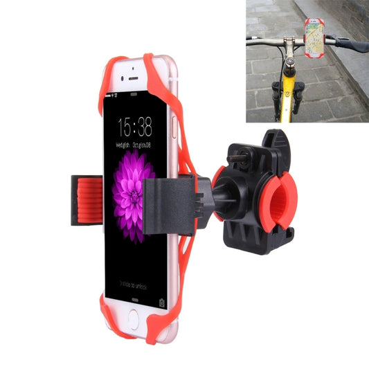 360 Degree Rotation Bicycle Phone Holder with Flexible Stretching Clip for iPhone 7 & 7 Plus / iPhone 6 & 6 Plus / iPhone 5 & 5C & 5s(Red) - Holders by buy2fix | Online Shopping UK | buy2fix