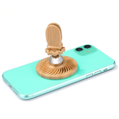 R-JUST HZ10 Small Whirlwind Magnetic Car Phone Holder (Wood) - Car Holders by R-JUST | Online Shopping UK | buy2fix