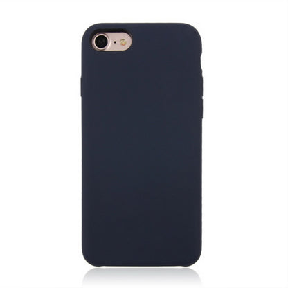 For iPhone SE 2020 & 8 & 7 Pure Color Liquid Silicone + PC Shockproof Defender Case(Dark Blue) - More iPhone Cases by buy2fix | Online Shopping UK | buy2fix