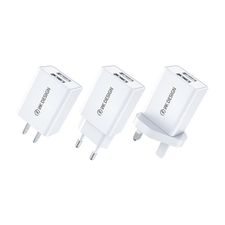 WK WP-U119 10W Dual USB Ports Travel Charger Power Adapter, EU Plug - Apple Accessories by WK | Online Shopping UK | buy2fix