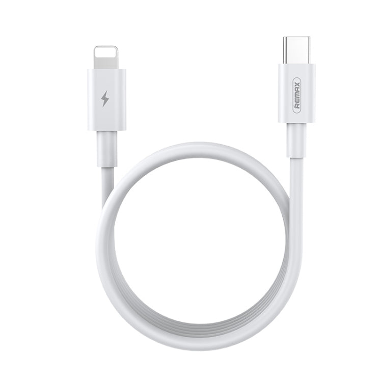 REMAX Marlik Series RC-175i PD 20W USB-C / Type-C to 8 Pin Interface Fast Charging Data Cable, Cable Length: 1m (White) - Normal Style Cable by REMAX | Online Shopping UK | buy2fix