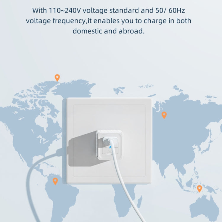 ROCK Space T66 Mini Dual-port Folding Super Si Travel Charger Power Adapter, CN Plug(White) - Apple Accessories by ROCK | Online Shopping UK | buy2fix