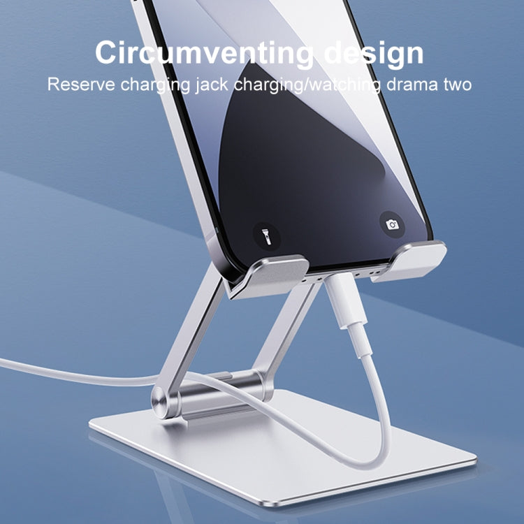 R-JUST SJ33 Aluminum Alloy Folding Phone / Tablet Stand(Grey) - Desktop Holder by R-JUST | Online Shopping UK | buy2fix