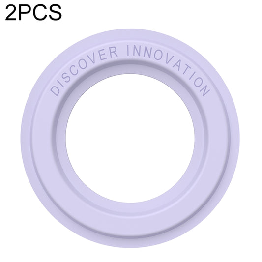 2 PCS NILLKIN Portable PU Leather Magnetic Ring Sticker (Purple) - Hand-Sticking Bracket by NILLKIN | Online Shopping UK | buy2fix