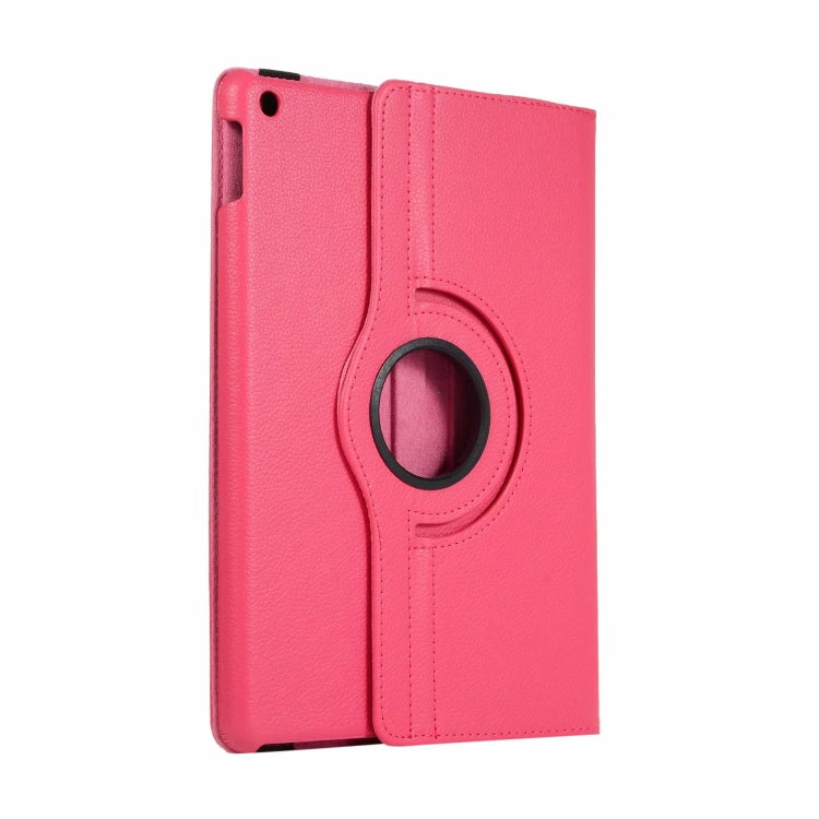 For iPad 10.2 / iPad Air 2019 10.5 / iPad 10.2 2020 Litchi Texture Horizontal Flip 360 Degrees Rotation Leather Case(Rose Red) - iPad 10.2 Cases by buy2fix | Online Shopping UK | buy2fix