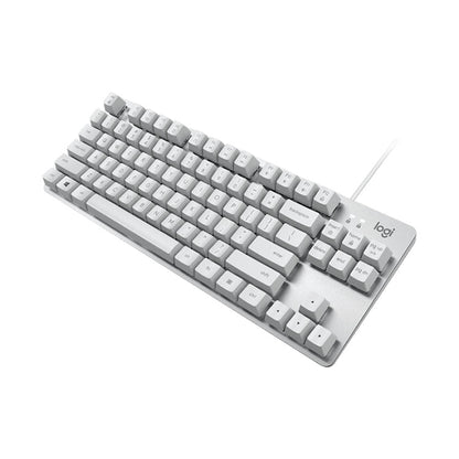 Logitech K835 Mini Mechanical Wired Keyboard, Green Shaft (White) - Wired Keyboard by Logitech | Online Shopping UK | buy2fix