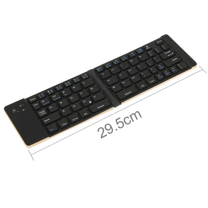 F66 Foldable Bluetooth Wireless 66 Keys Keyboard, Support Android / Windows / iOS(Gold) - Wireless Keyboard by buy2fix | Online Shopping UK | buy2fix