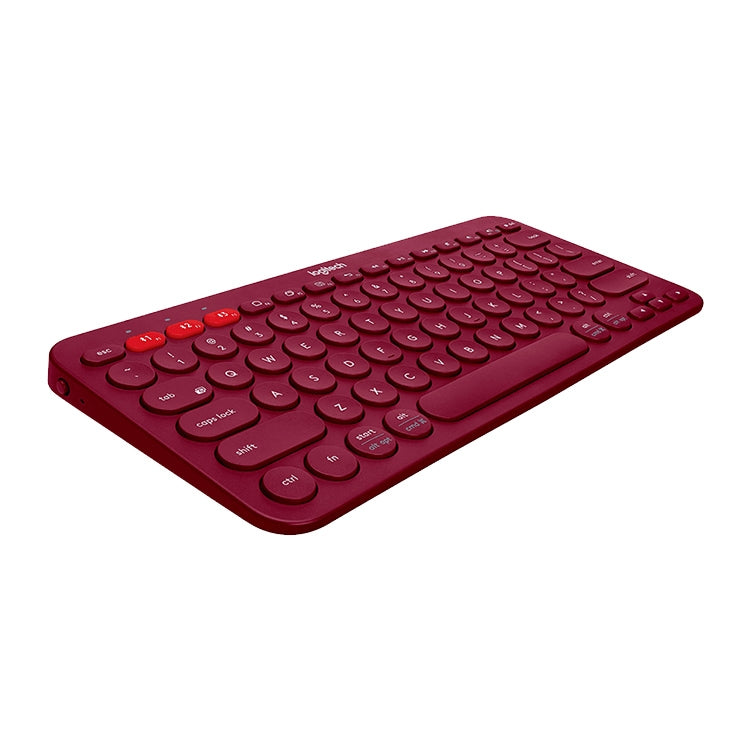 Logitech K380 Portable Multi-Device Wireless Bluetooth Keyboard (Red) - Wireless Keyboard by Logitech | Online Shopping UK | buy2fix