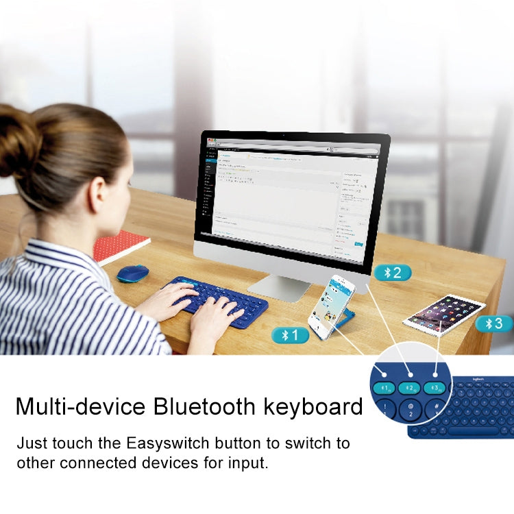 Logitech K380 Portable Multi-Device Wireless Bluetooth Keyboard (Red) - Wireless Keyboard by Logitech | Online Shopping UK | buy2fix