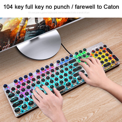 AULA S2016 104-keys Square Key Cap Mixing Light Mechanical Blue Switch Metal Panel Wired USB Gaming Keyboard, Length: 1.6m - Wired Keyboard by AULA | Online Shopping UK | buy2fix