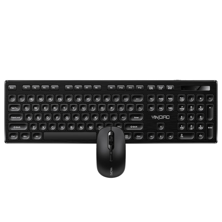 YINDIAO V3 Max Business Office Silent Wireless Keyboard Mouse Set (Black) - Wireless Keyboard by YINDIAO | Online Shopping UK | buy2fix