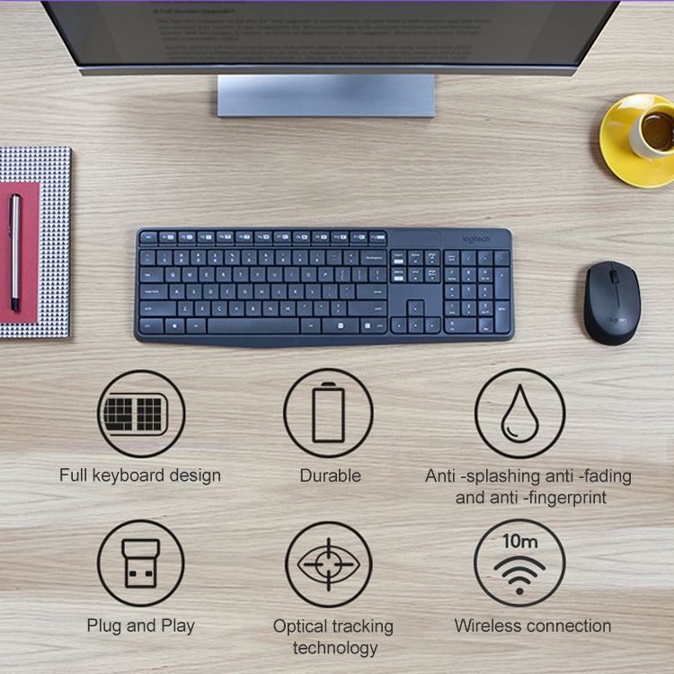 Logitech MK235 Wireless Keyboard Mouse Set - Wireless Keyboard by Logitech | Online Shopping UK | buy2fix