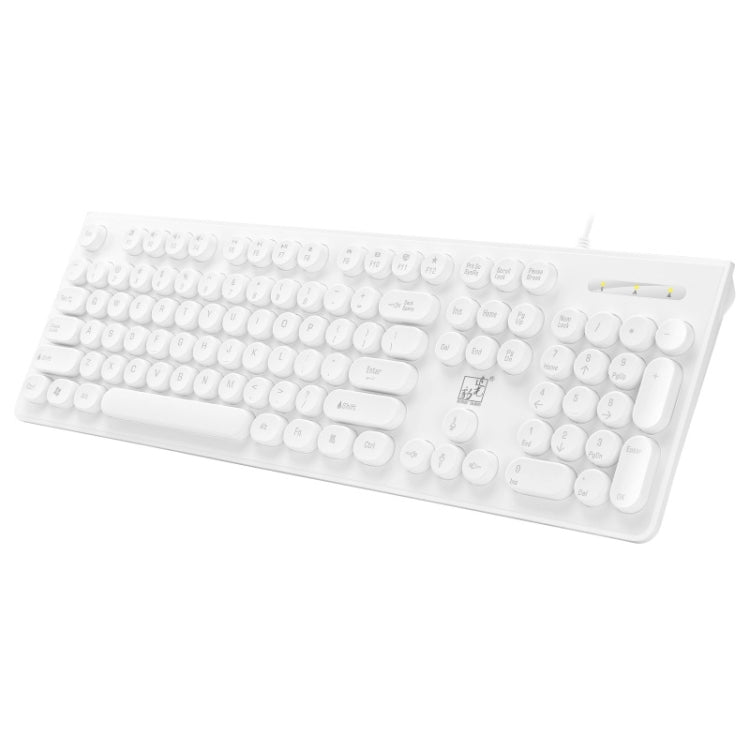 ZGB S500 Round Key USB Wired Computer Keyboard (White) - Wired Keyboard by Chasing Leopard | Online Shopping UK | buy2fix