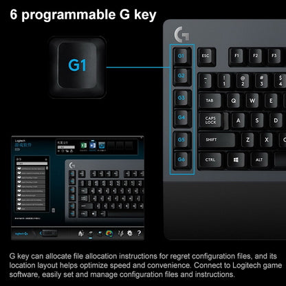 Logitech G613 Wireless Smart Bluetooth Dual Mode Silent Keyboard (Black) - Wireless Keyboard by Logitech | Online Shopping UK | buy2fix