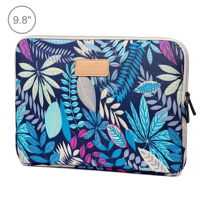 Lisen 9.8 inch Sleeve Case Colorful Leaves Zipper Briefcase Carrying Bag(Blue) -  by buy2fix | Online Shopping UK | buy2fix