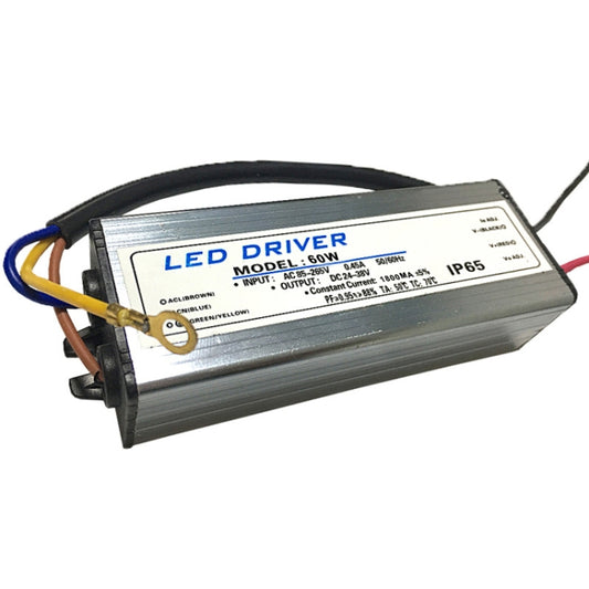 60W LED Driver Adapter AC 85-265V to DC 24-38V IP65 Waterproof - LED Light by buy2fix | Online Shopping UK | buy2fix