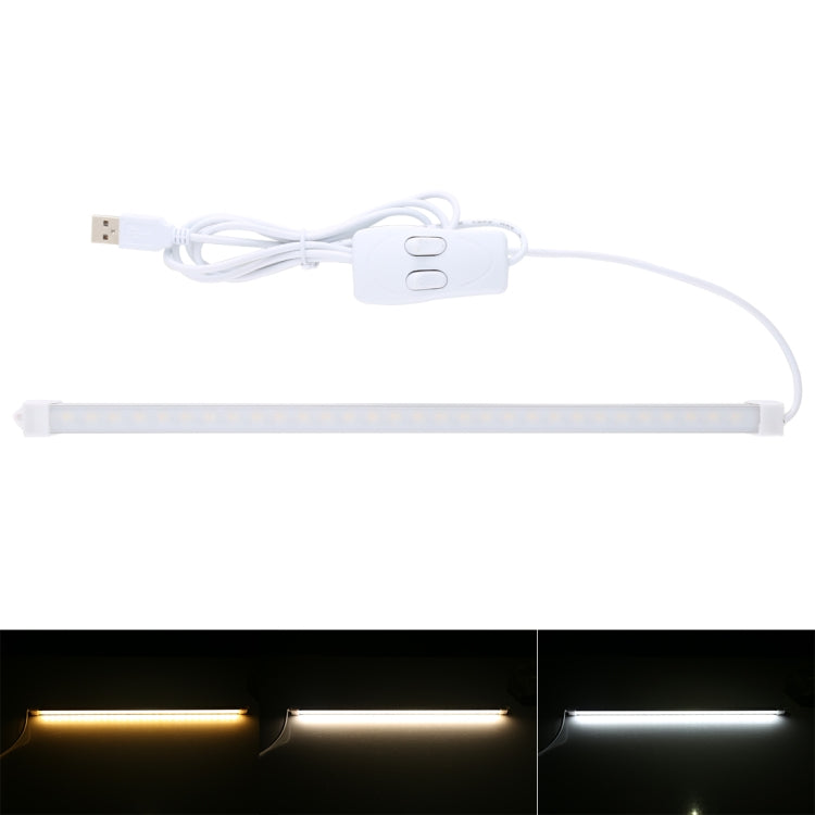 34cm 60 LEDs 400LM Three-colors USB LED Strip Bar Light with Switch - Others by buy2fix | Online Shopping UK | buy2fix