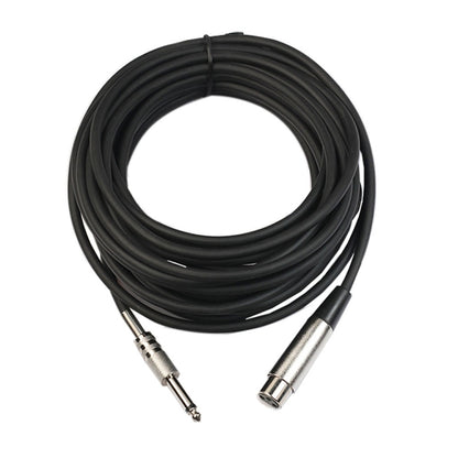 7.6m XLR 3-Pin Female to 1/4 inch (6.35mm) Mono Shielded Microphone Mic Cable - Microphone Audio Cable & Connector by buy2fix | Online Shopping UK | buy2fix