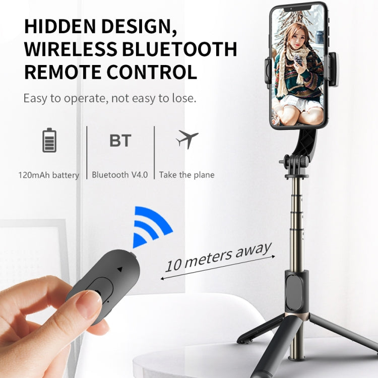 Q08 Gimbal Stabilizer Bluetooth Remote Control Tripod Selfie Stick (Black) - Consumer Electronics by buy2fix | Online Shopping UK | buy2fix