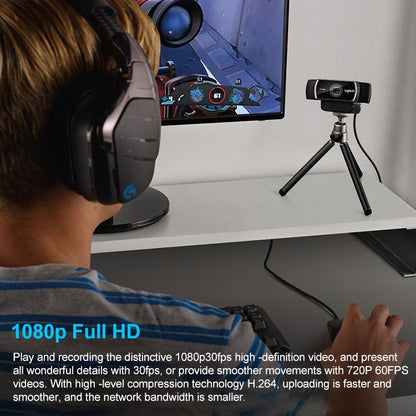 Logitech C922 Pro HD Pro Autofocus Built-in Stream Webcam 1080P Web Camera - HD Camera by Logitech | Online Shopping UK | buy2fix