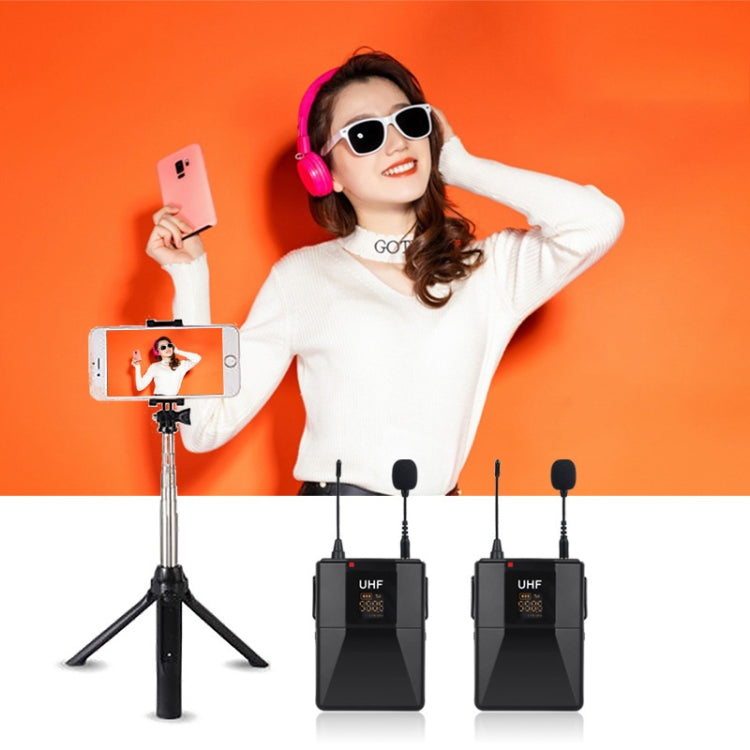 XTUGA CM8 UHF Wireless Digital Camera Lavalier Microphone - Camera Microphone by XTUGA | Online Shopping UK | buy2fix