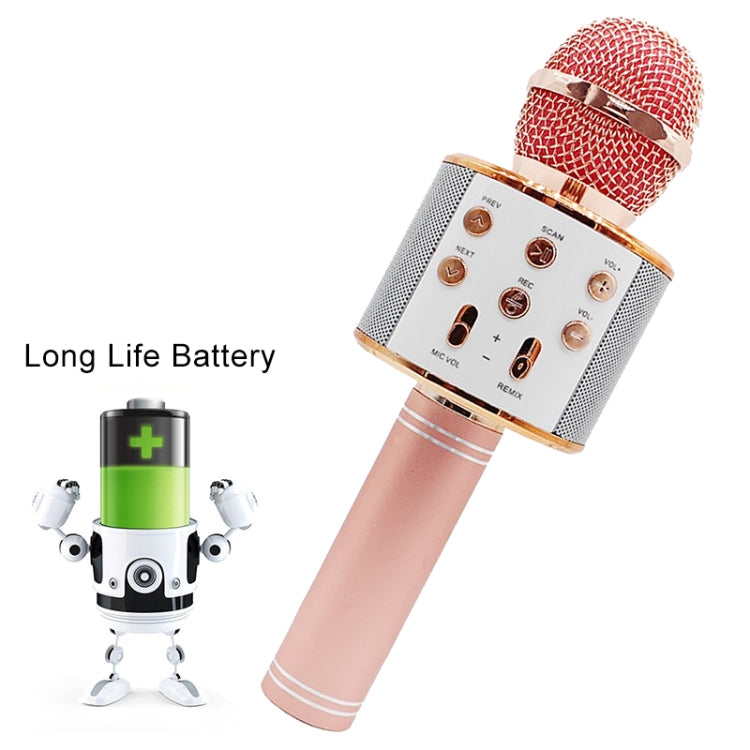 WS-858 Metal High Sound Quality Handheld KTV Karaoke Recording Bluetooth Wireless Microphone, for Notebook, PC, Speaker, Headphone, iPad, iPhone, Galaxy, Huawei, Xiaomi, LG, HTC and Other Smart Phones(Silver) - Consumer Electronics by buy2fix | Online Shopping UK | buy2fix