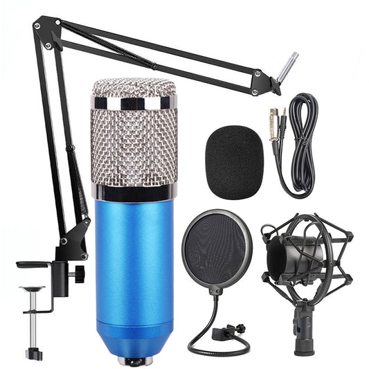 BM-800 Network K-Song Dedicated High-end Metal Shock Mount Microphone Set(Blue) - Consumer Electronics by buy2fix | Online Shopping UK | buy2fix